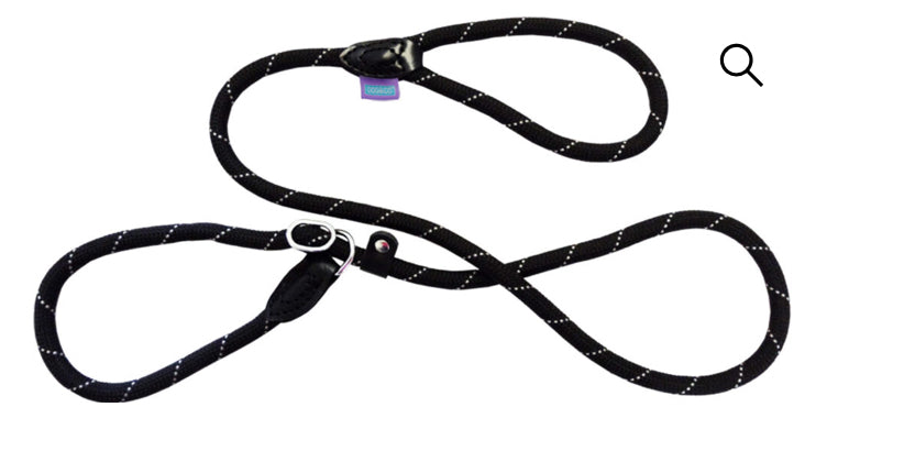 Hem & Boo Mountain Slip Dog Lead 1.5m Black