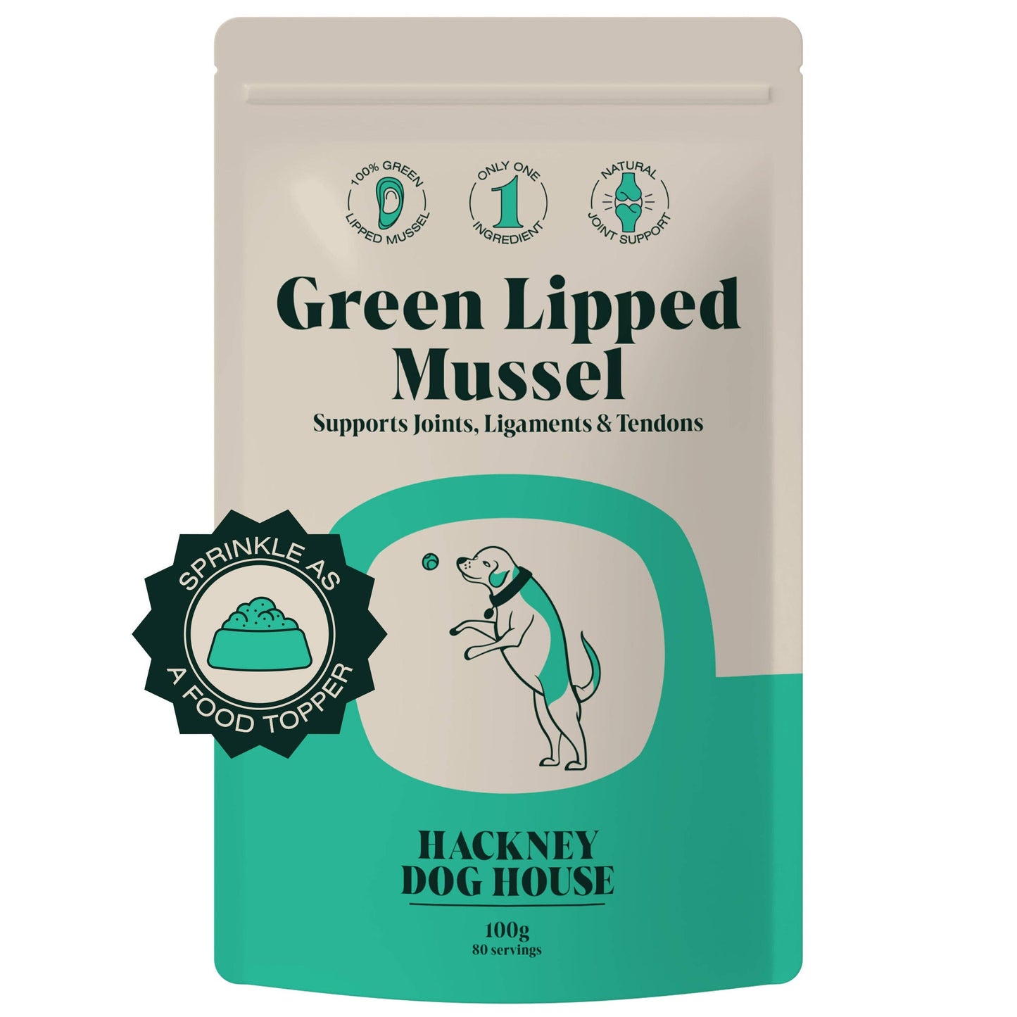 Green Lipped Mussel Powder for Dogs | 80 Servings.