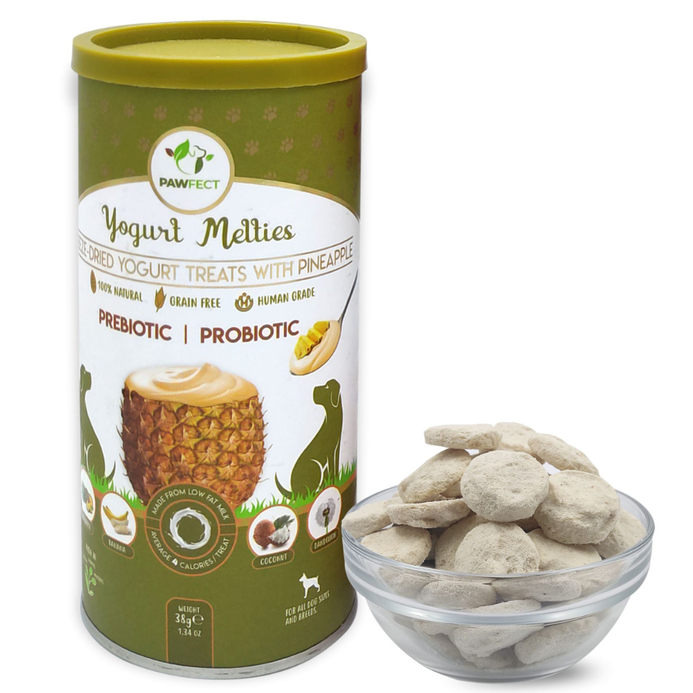 Pawfect Yogurt Melties Prebiotic and Probiotic Dog Treats: Pineapple & Yogurt (38g/1.34oz)