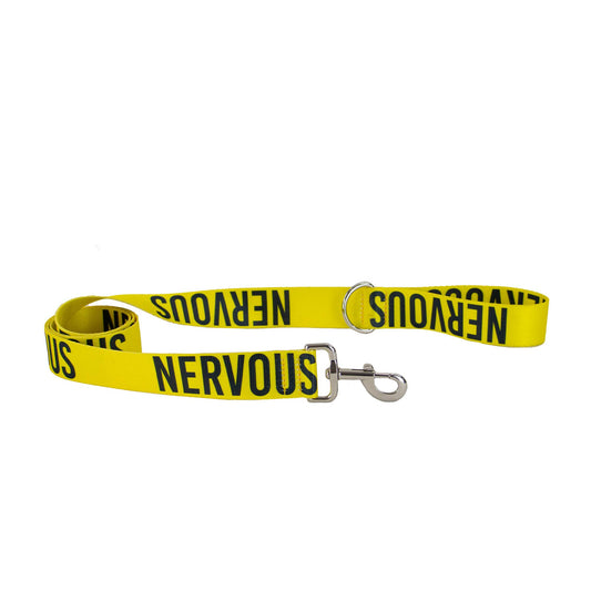 Awareness Training & Safety Dog lead 1.5m 'Hi-Vis NERVOUS': Blue Training