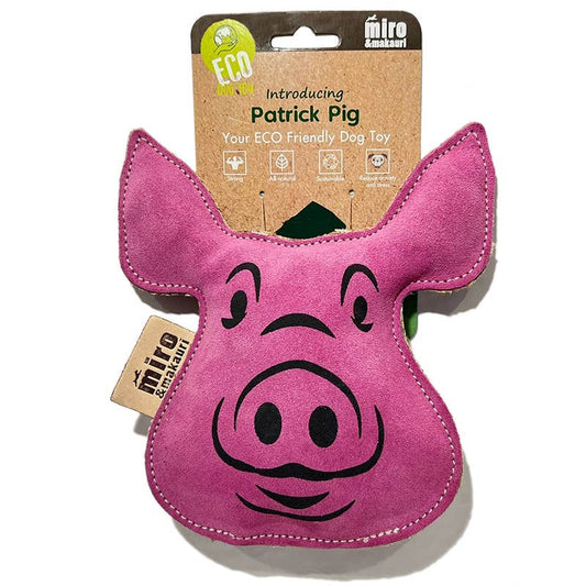 Patrick The Pig- Eco Leather Dog Toy: Patrick