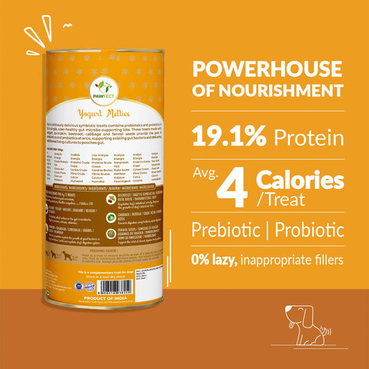 Pawfect Yogurt Melties Prebiotic and Probiotic Dog Treats: Pumpkin & Yogurt (38g/1.34oz)