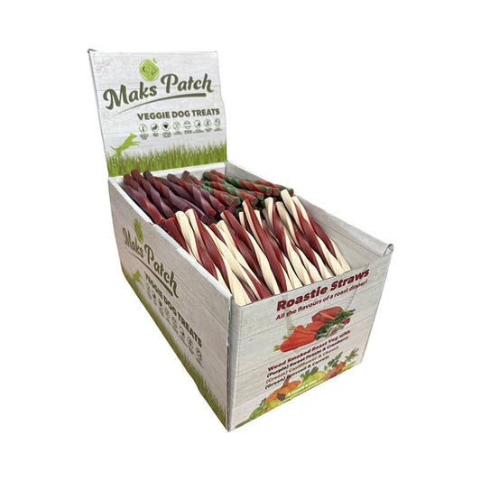 Vegetarian Dog Treats - Maks'Patch Roastie Straws