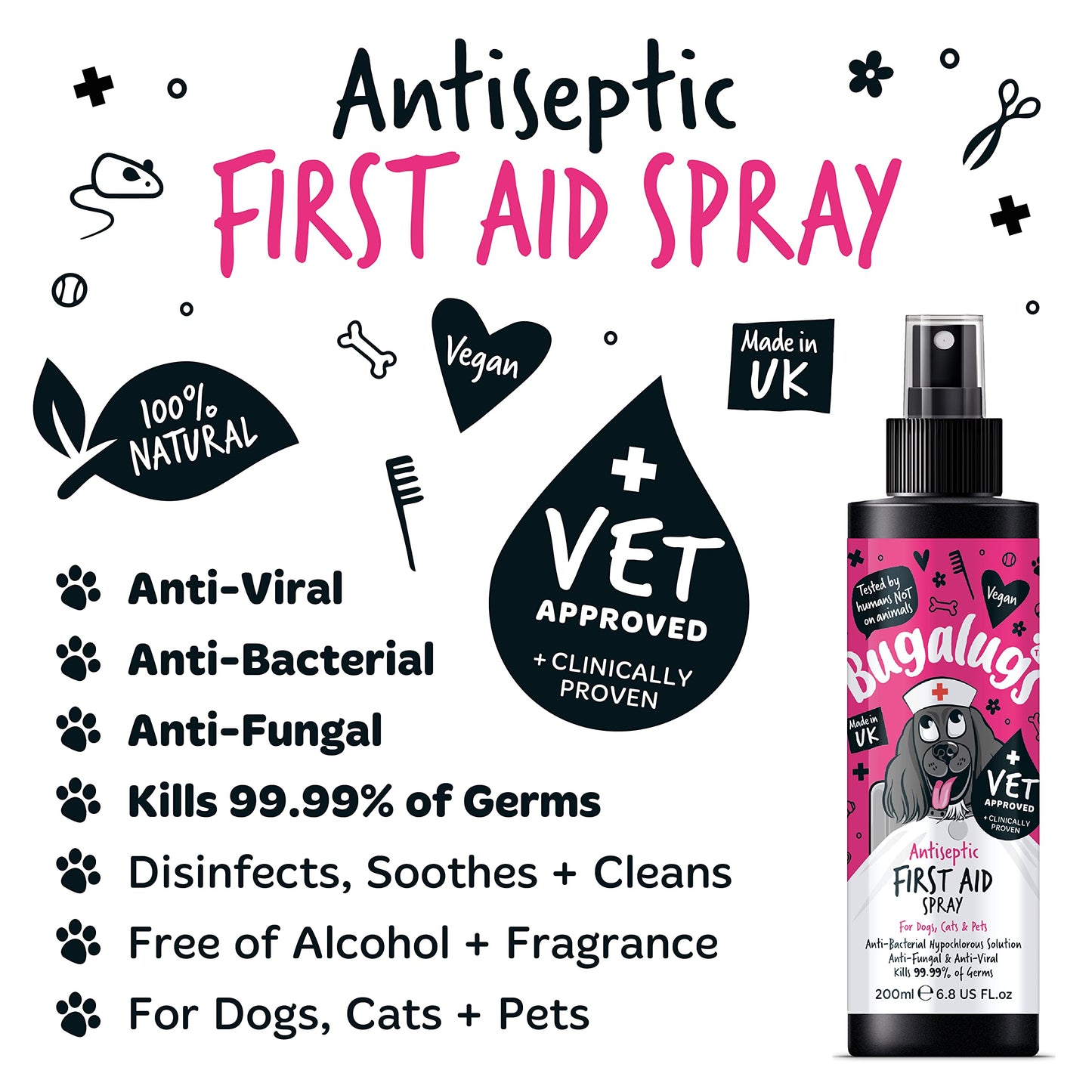 Bugalugs Antiseptic First Aid Spray