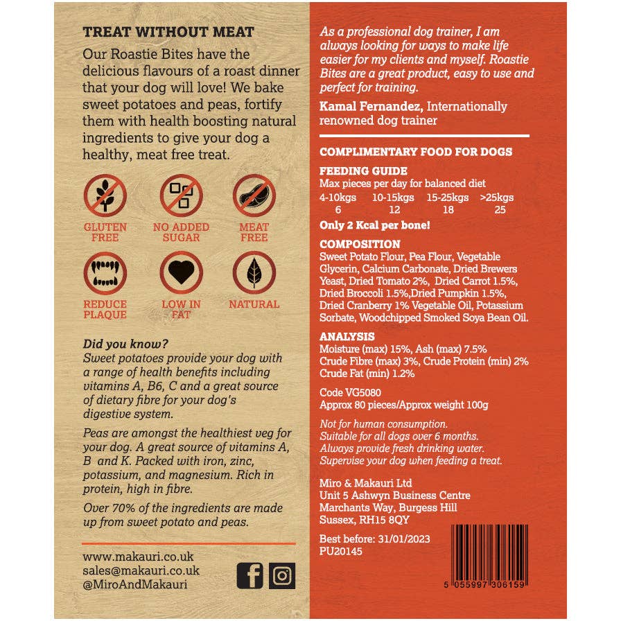 MaksPatch Training Dog Treats "Roastie Bites" -L