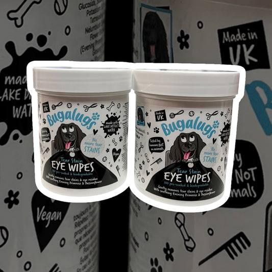 Bugalugs Tear Stain Eye Wipes.