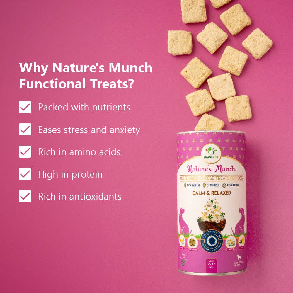 Pawfect Nature's Munch Functional Dog Treats: Calm and Relaxed (75g/2.65oz)