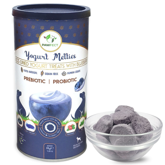 Pawfect Yogurt Melties Prebiotic and Probiotic Dog Treats: Blueberry & Yogurt (38g/1.34oz)