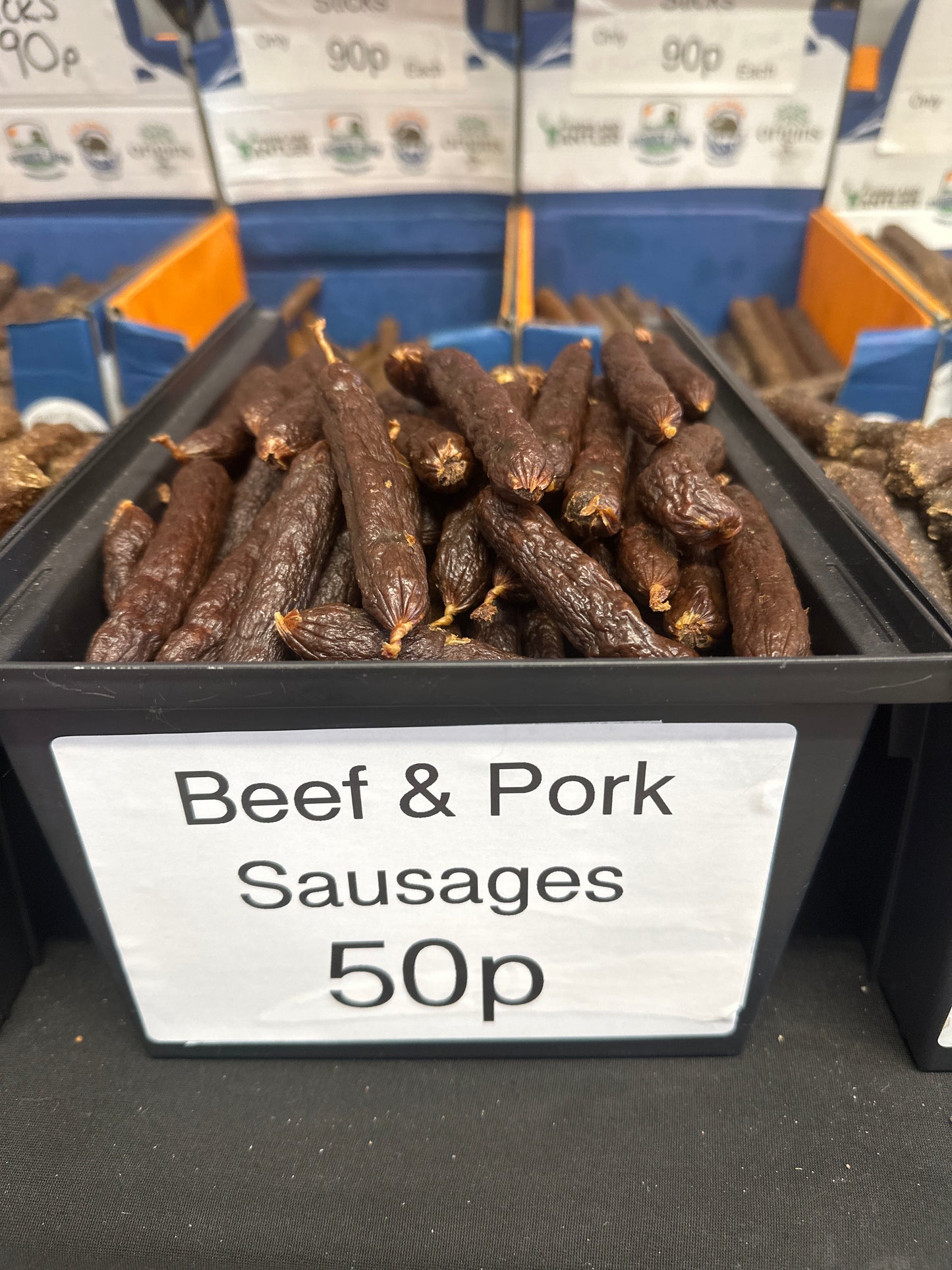 Pork & Beef Sausages.
