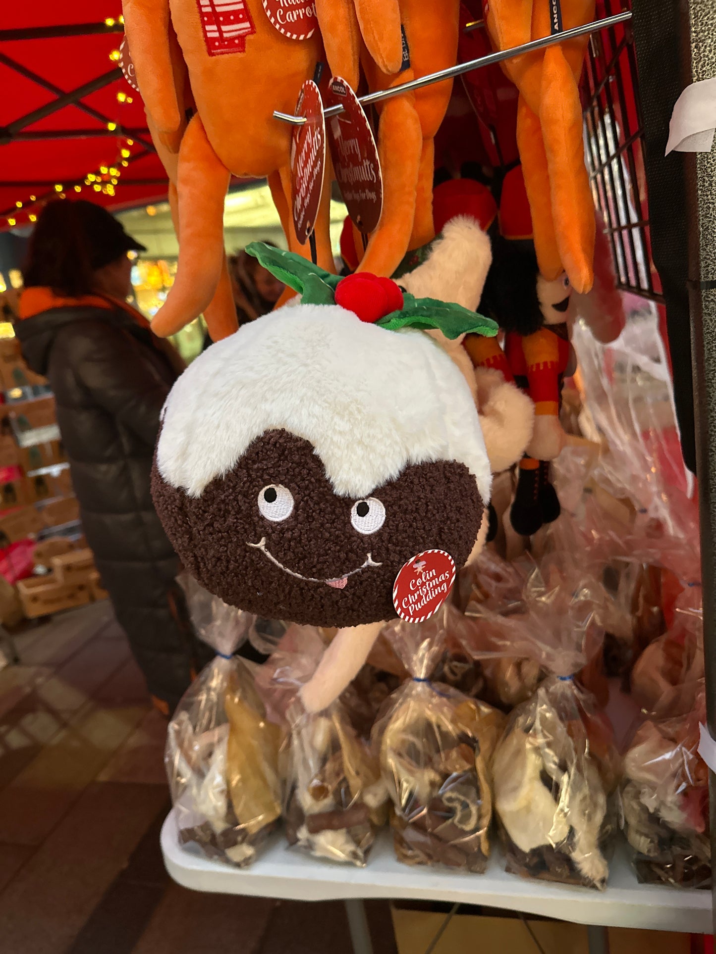 Ancol Colin Christmas Pudding Dog Toy.