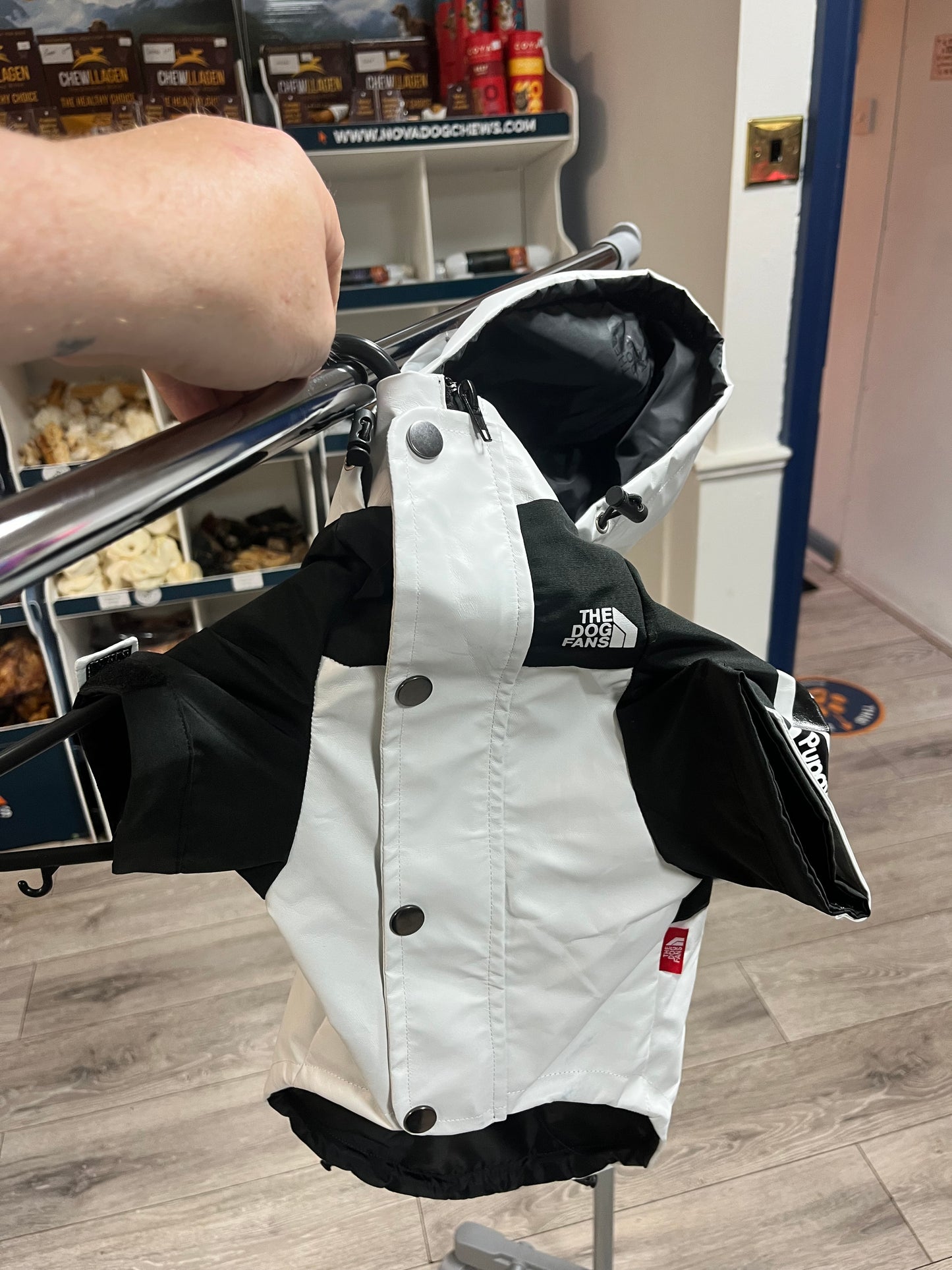 Dog Fans White Rain Jacket