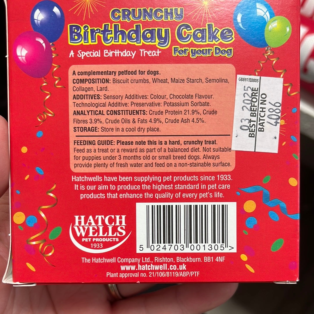 Crunchy Birthday Cake.