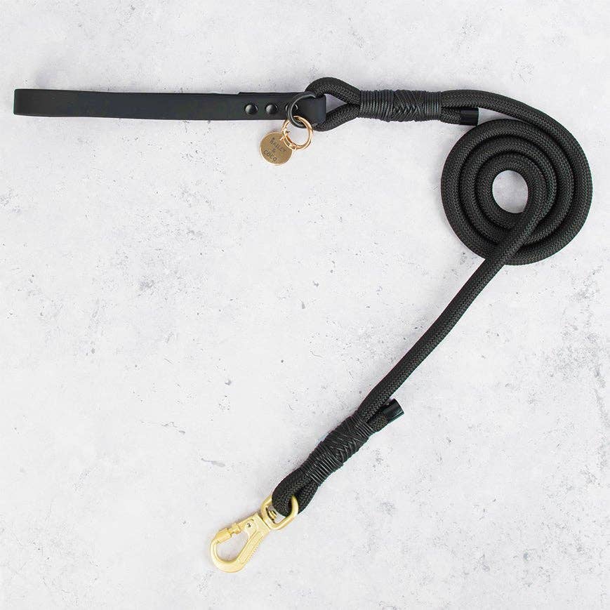 Rope Dog Lead COLOUR DROPS® - Jet Black