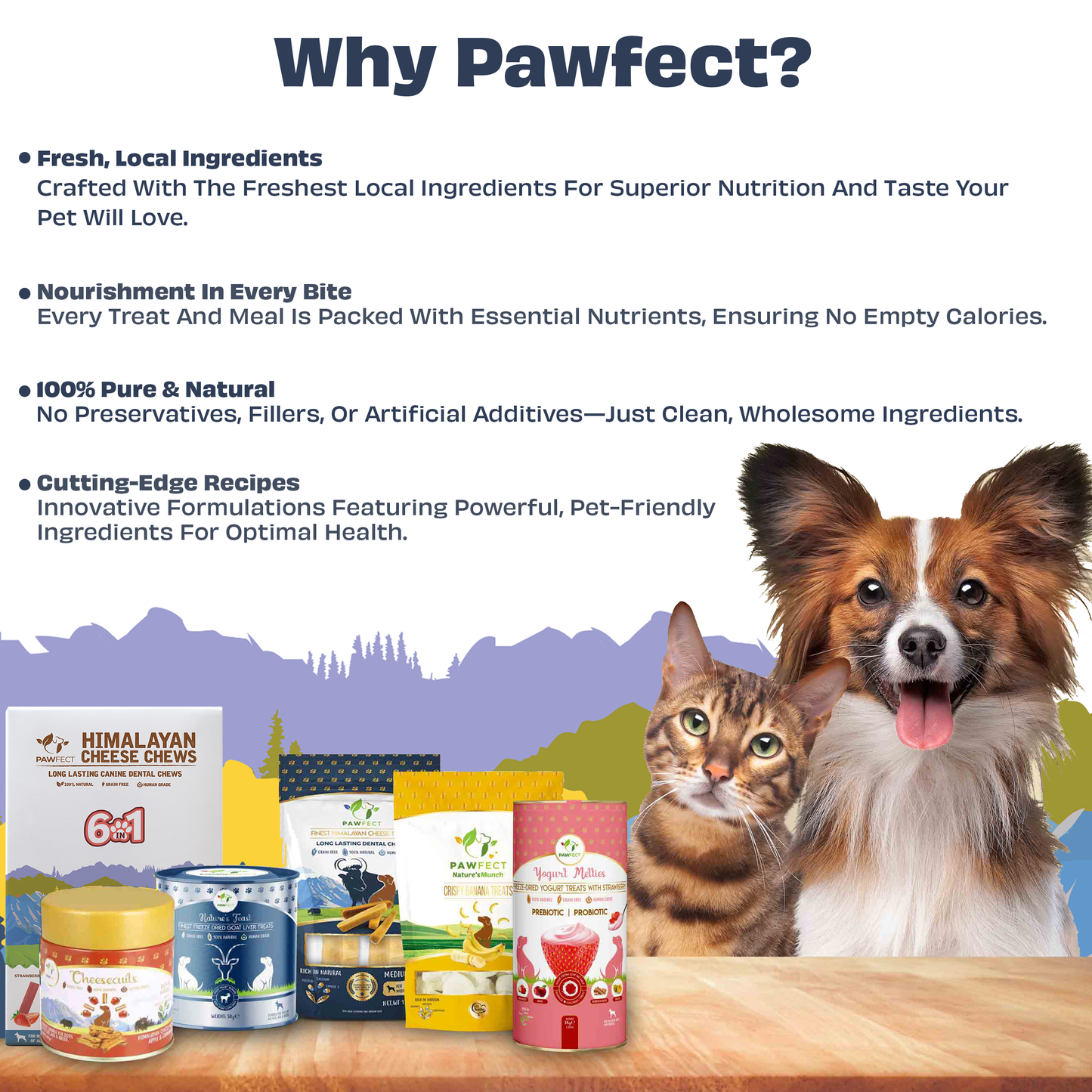 Pawfect Himalayan Cheese Chew Bars Variety Pack (Medium) - Pack of 6 (Strawberry, Mint, Turmeric, Blueberry, Cranberry, Aloe Vera) (390g/13.75oz)