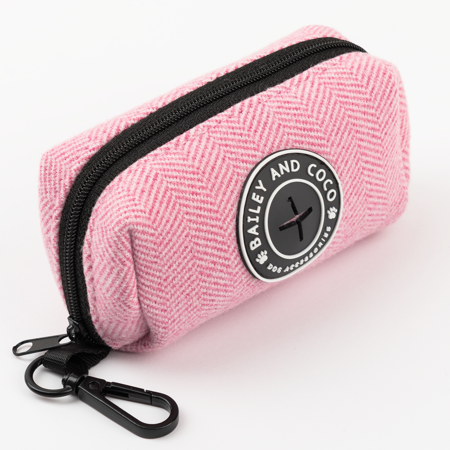 Poo Bag Holder - Bubblegum Pink Tweed