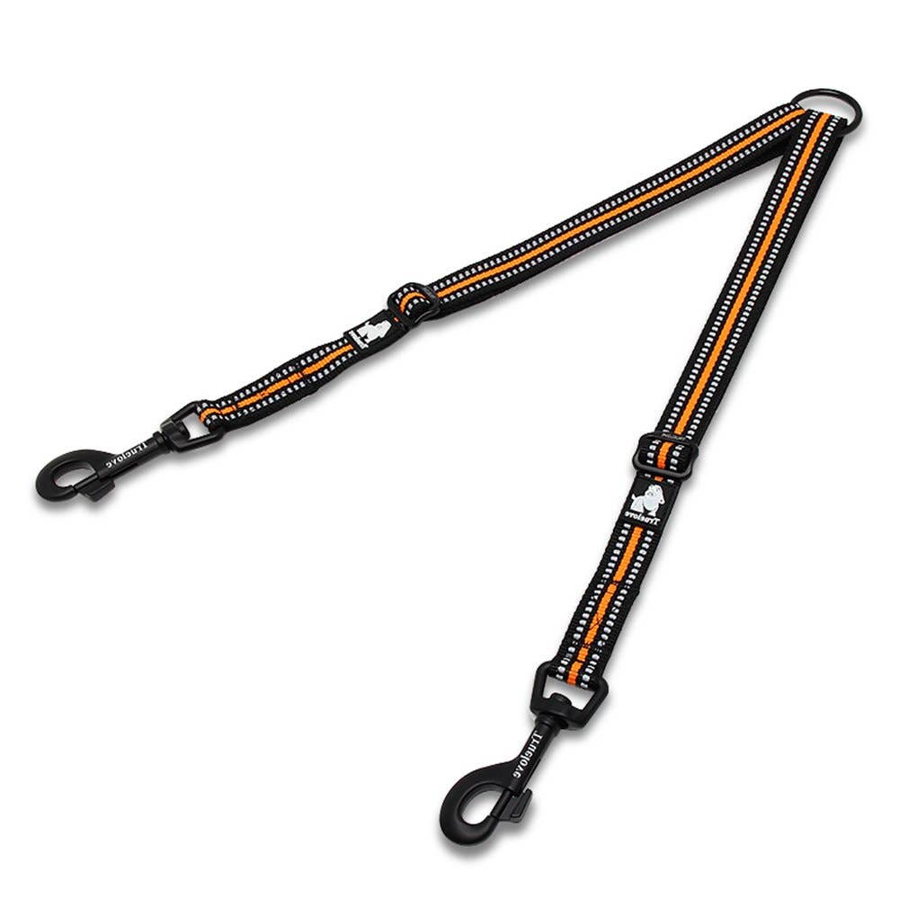Reflective Double Lead Extender: Neon Yellow / L
