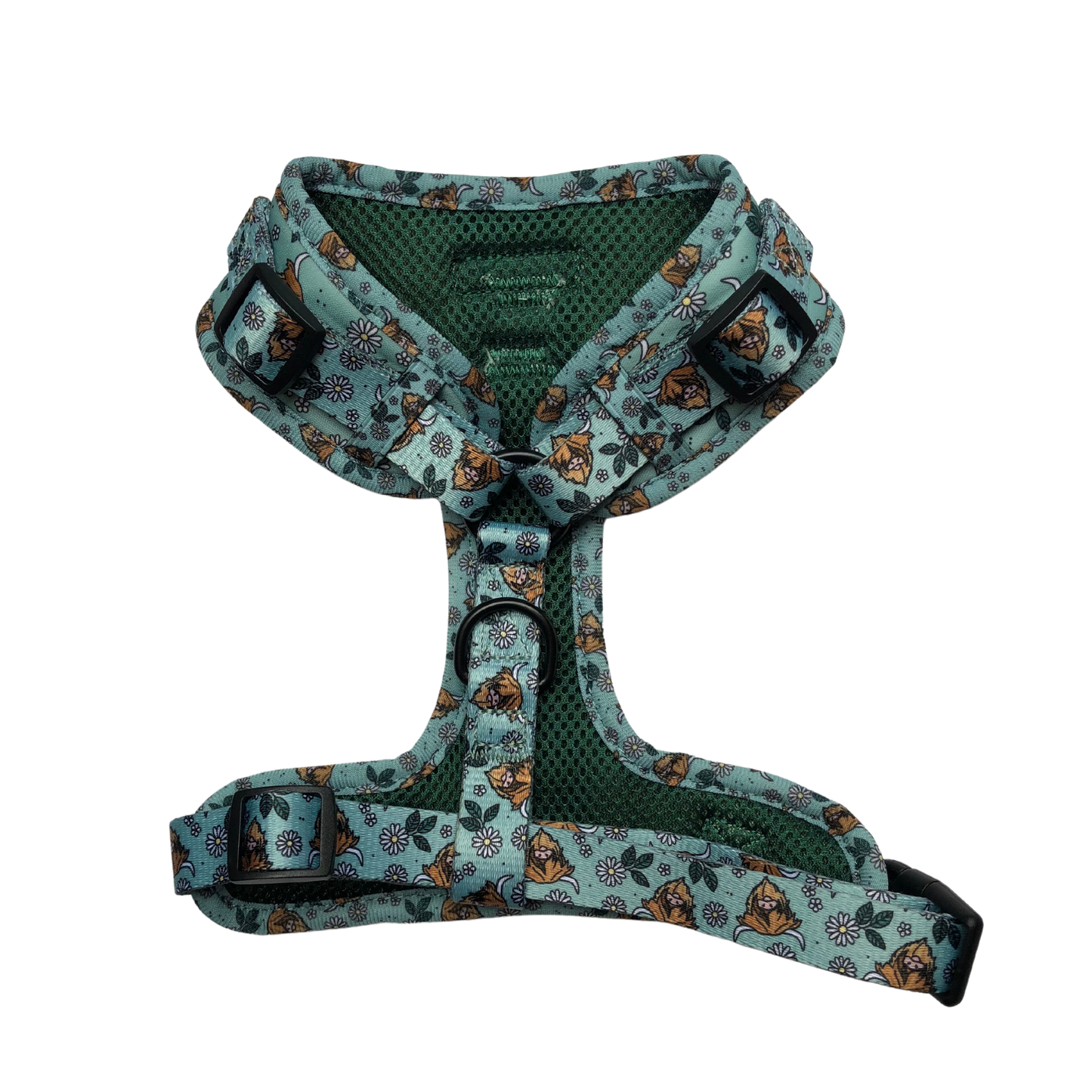 The Crafty Cow Harness - Mint Highland Cows Simple Summer