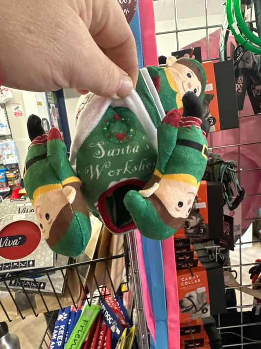 Ancol Santa’s Workshop with Elves Dog Toy