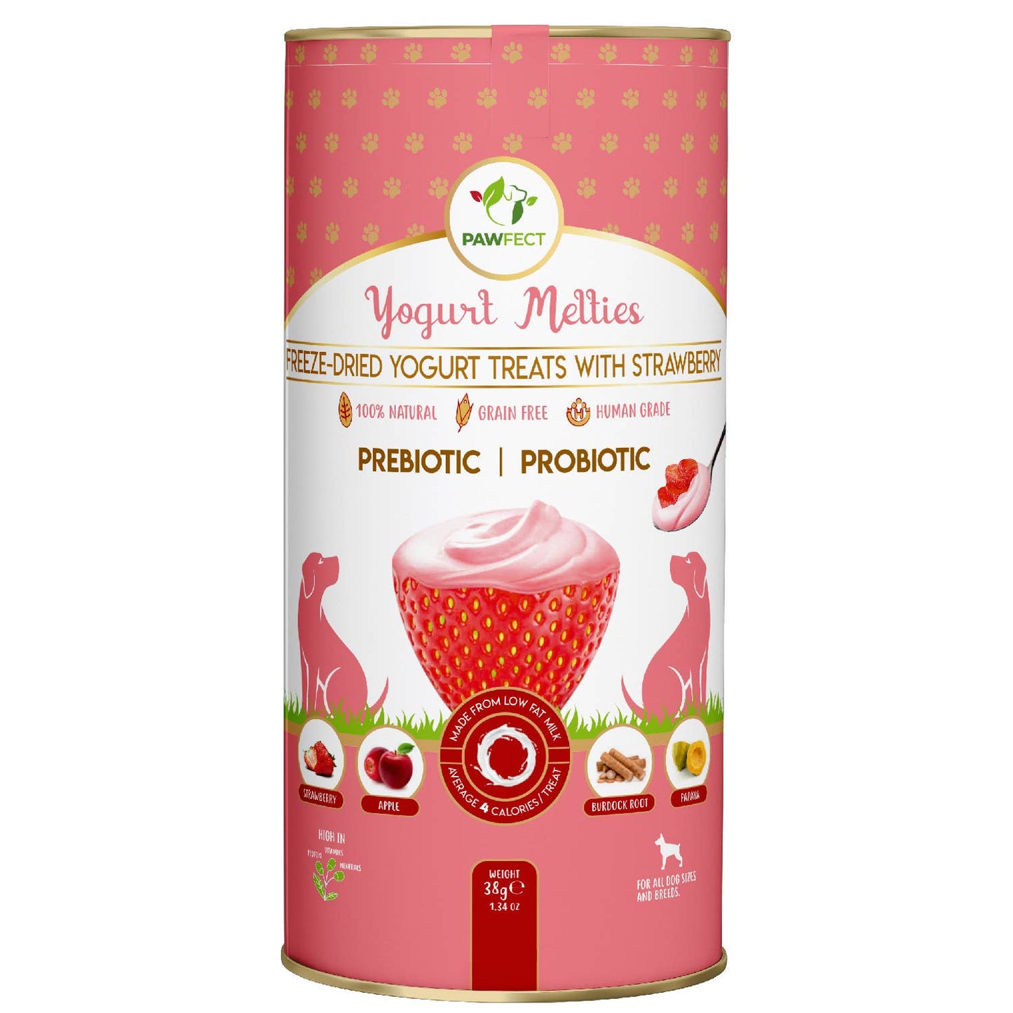 Prebiotic and Probiotic Dog Treats: Strawberry & Yogurt