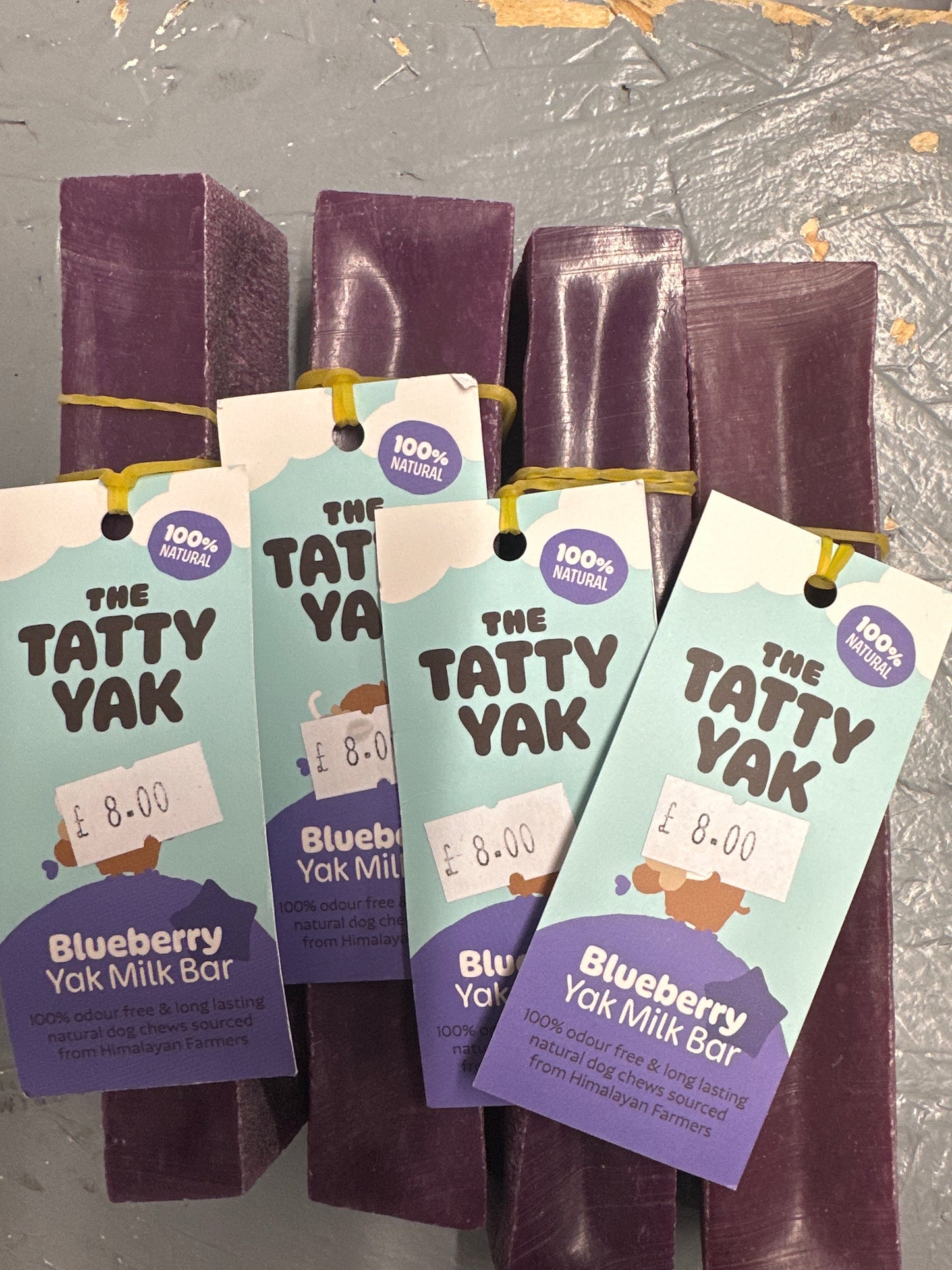 Tatty Yak Blueberry Large Dog Treat.