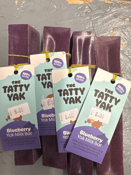 Tatty Yak Blueberry Large Dog Treat.