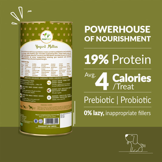 Pawfect Yogurt Melties Prebiotic and Probiotic Dog Treats: Pineapple & Yogurt (38g/1.34oz)