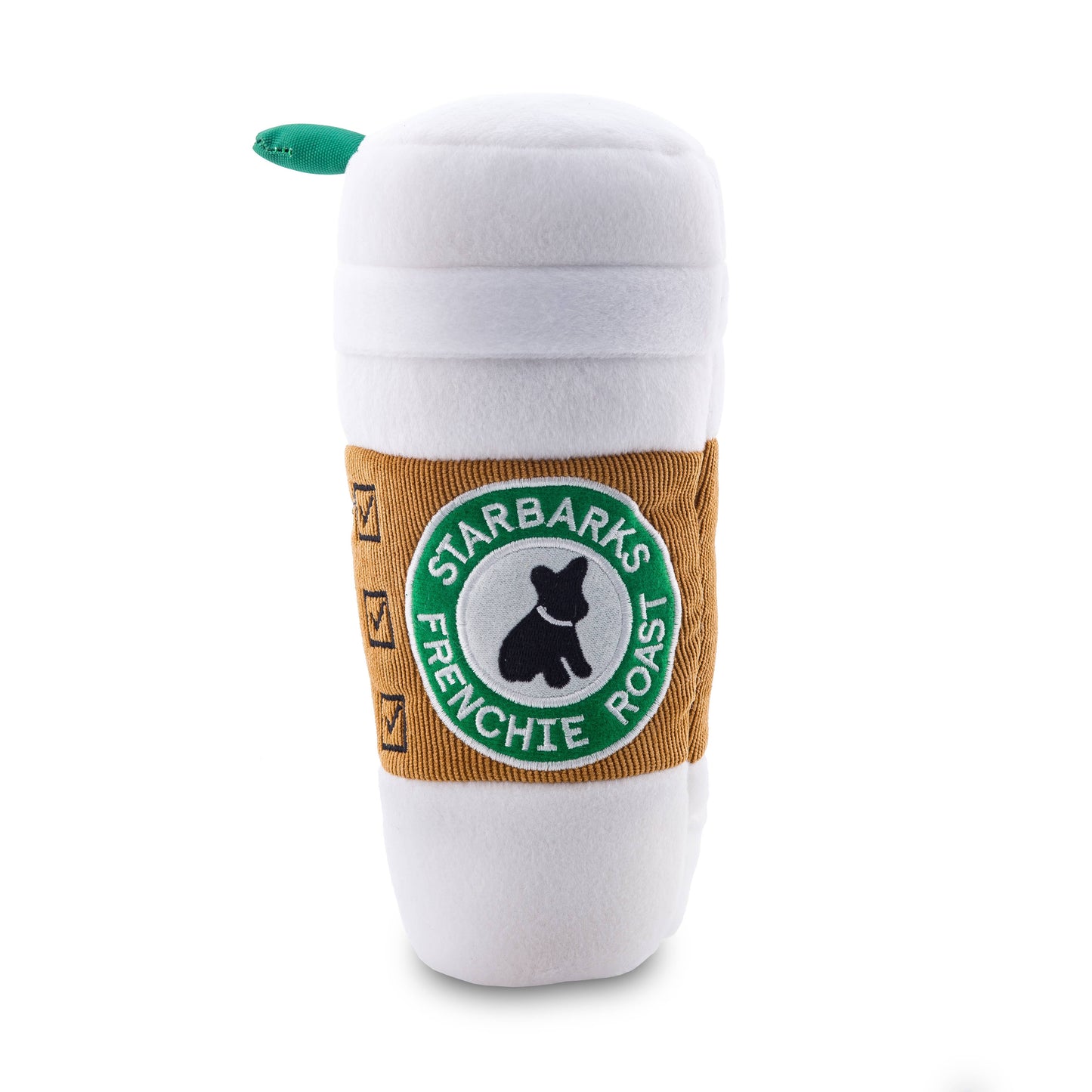 Starbarks Coffee Cup W/ Lid Squeaker Dog Toy: Large