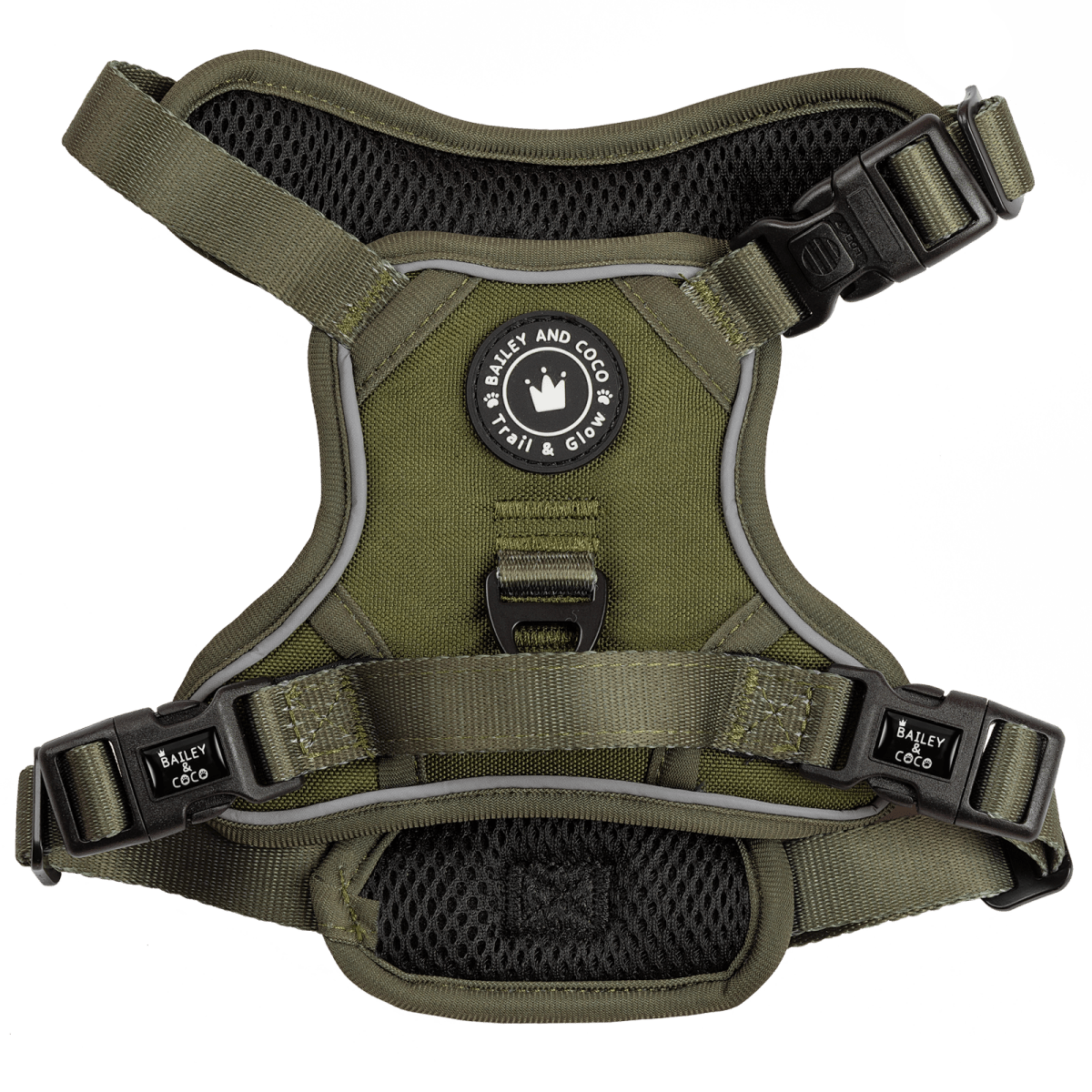 Trail & Glow® Dog Harness - The Khaki One: M