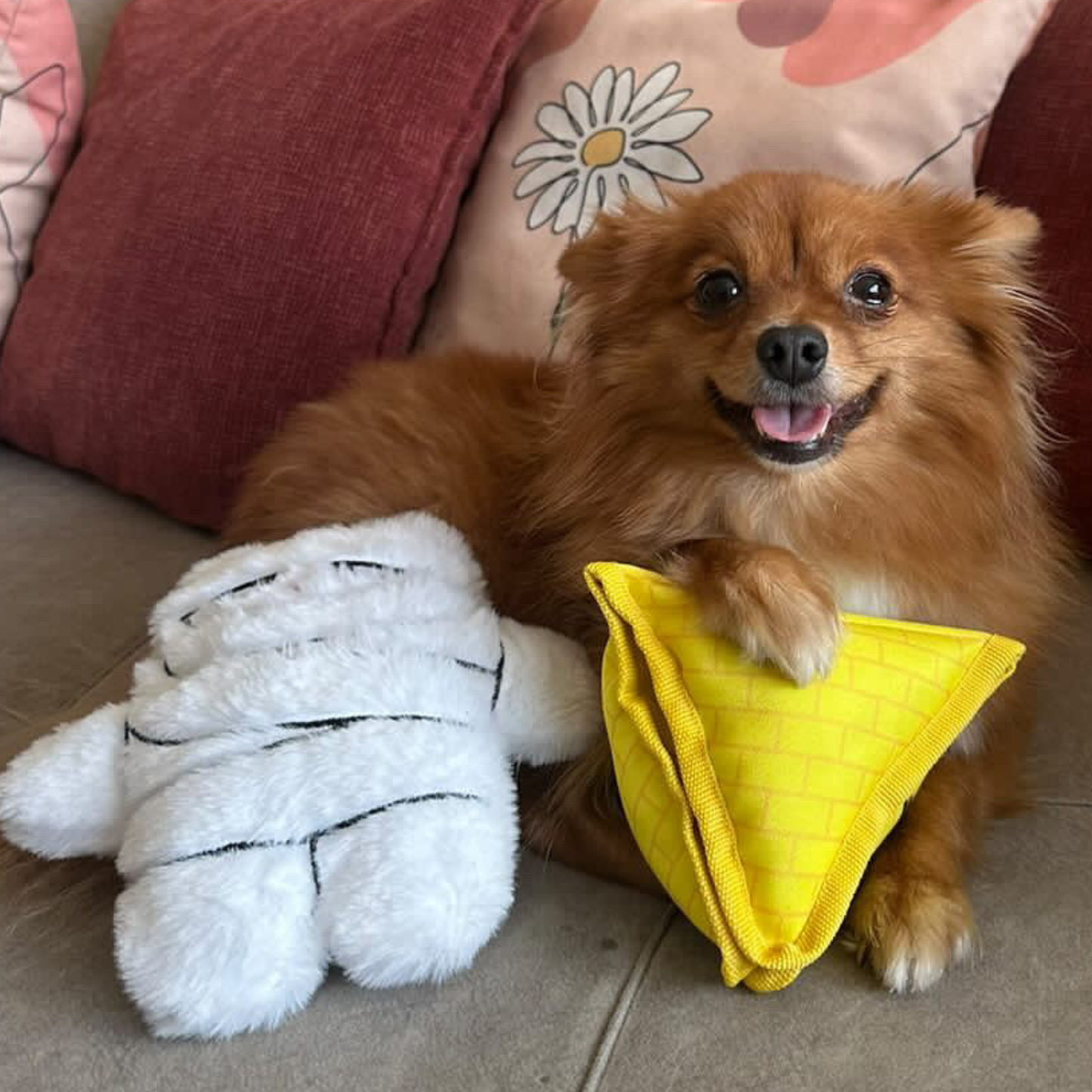 WufWuf Mummy Crinkle Plush Dog Toy , It's a 'wrap' of joy!