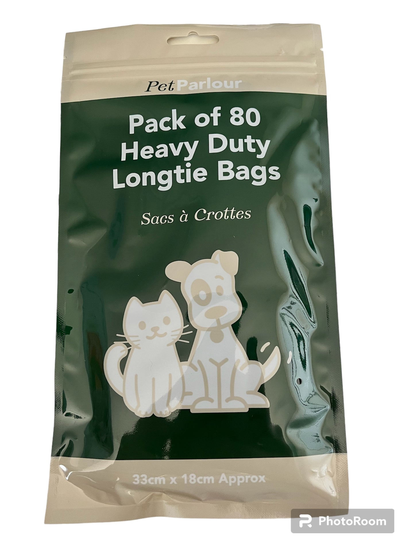 80 Heavy Duty Longtie Poo Bags