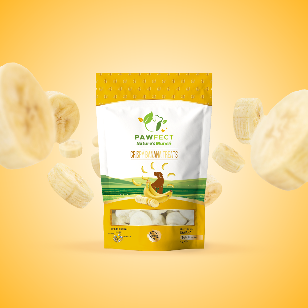 Pawfect Nature's Munch Freeze Dried Crispy Banana Treats