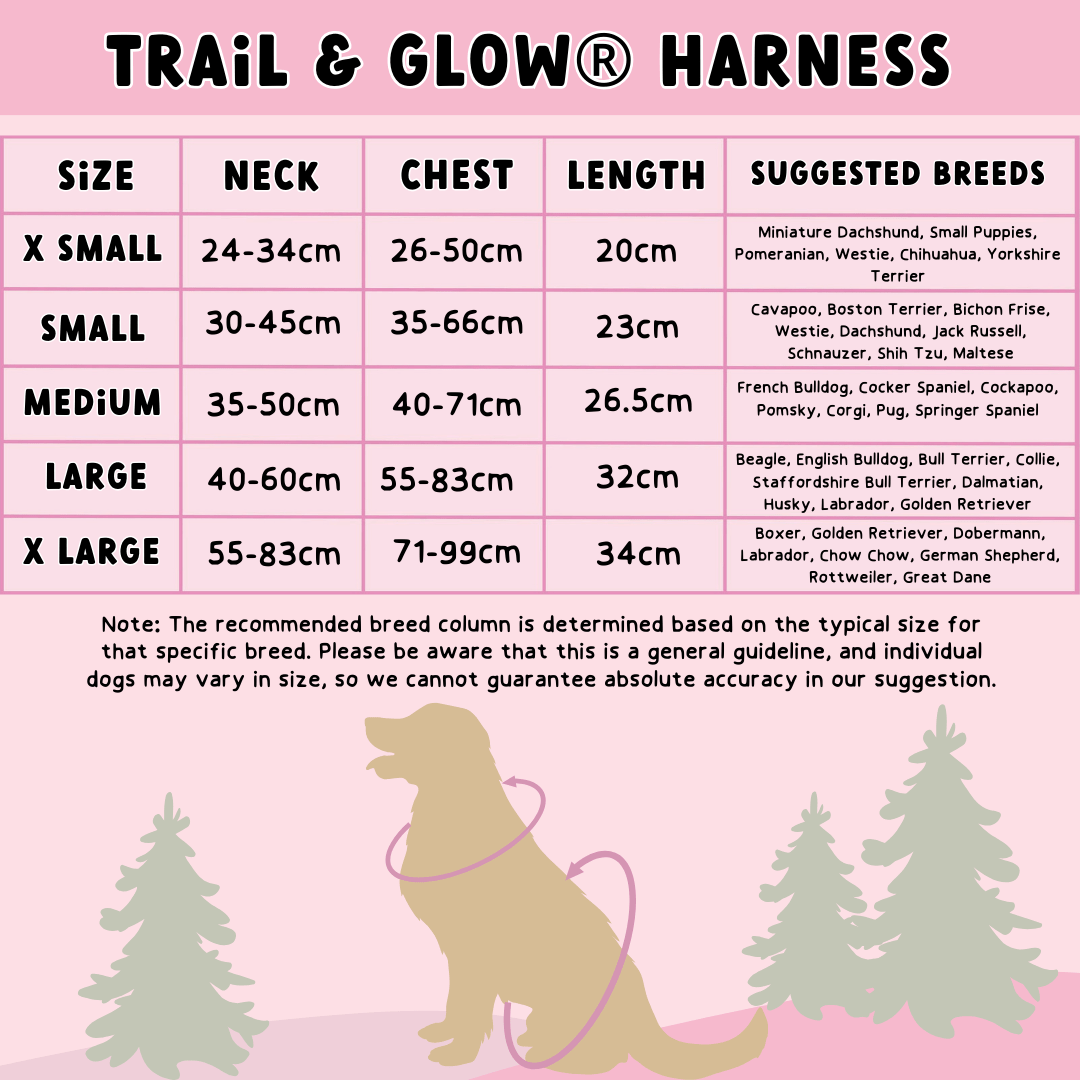 Trail & Glow® Dog Harness - The Red Tartan One: L