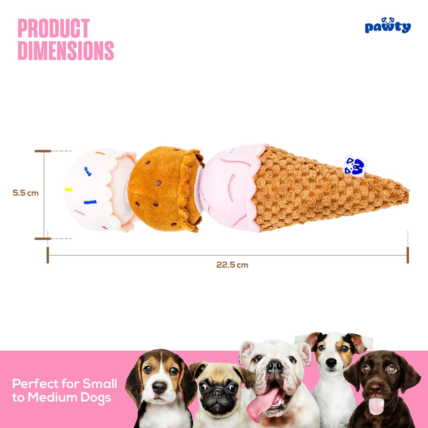 PAWTY's Ice Cream Interactive Dog Toy