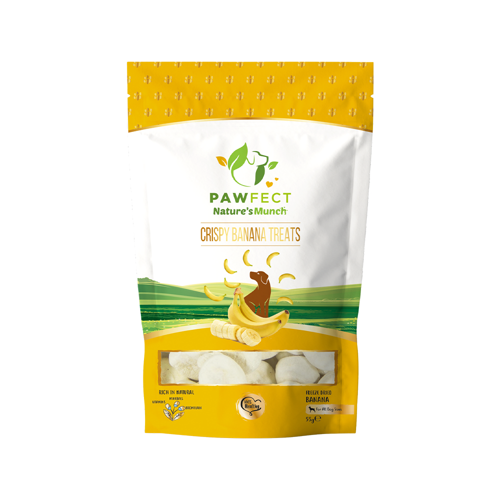 Pawfect Nature's Munch Freeze Dried Crispy Banana Treats