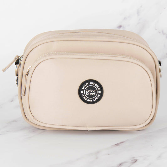 Dog Walking Bag - Latte with Spring Dreams Strap