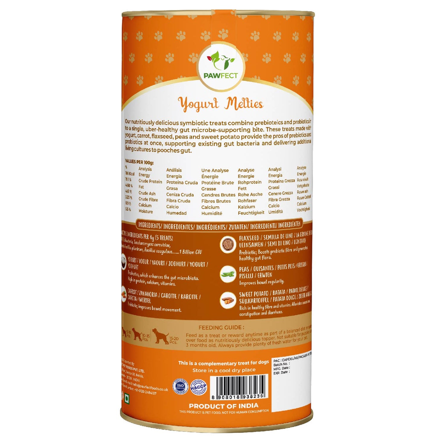 Prebiotic and Probiotic Dog Treats: Carrot & Yogurt