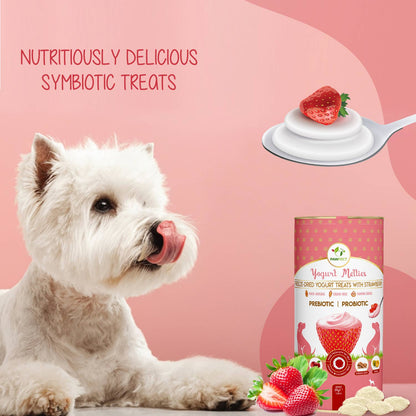 Prebiotic and Probiotic Dog Treats: Strawberry & Yogurt