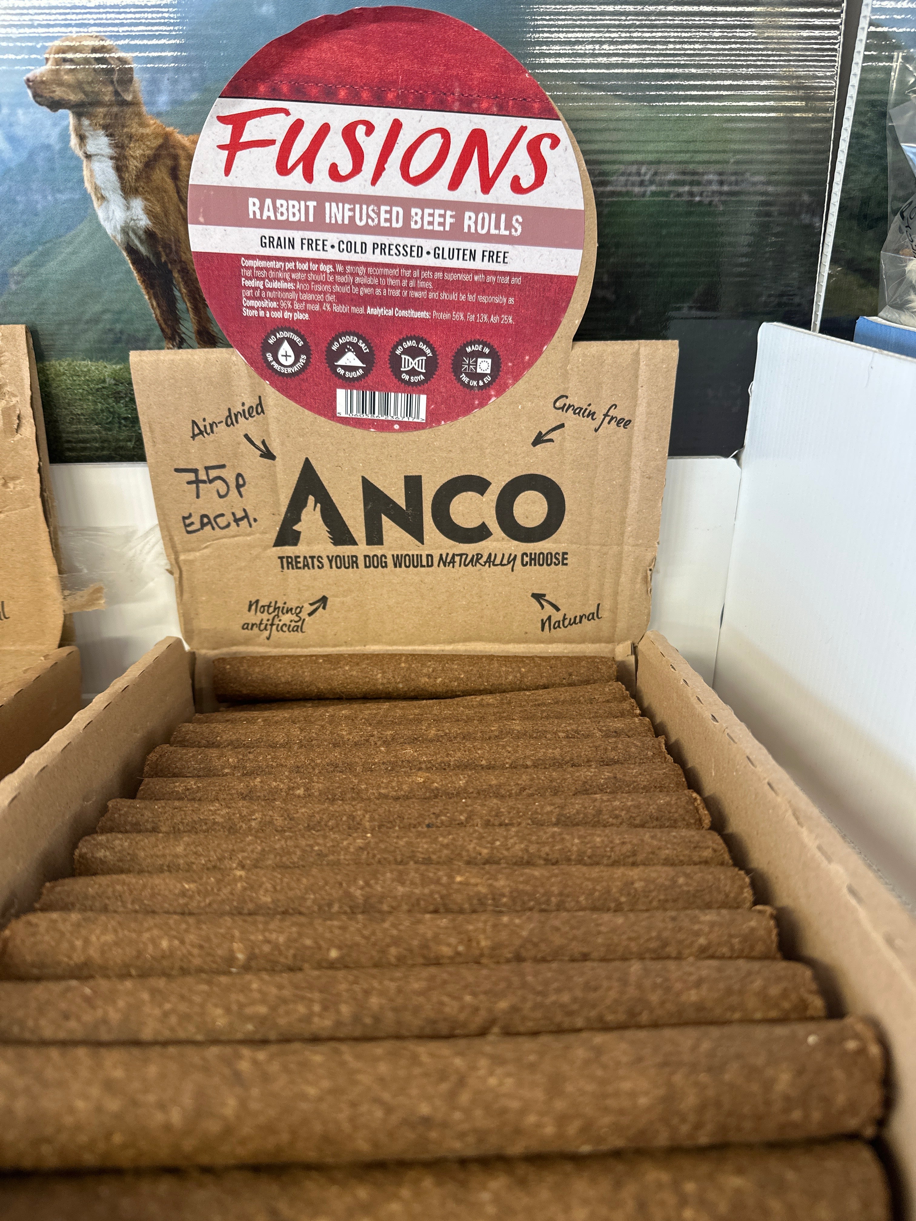 Anco Rabbit Infused Beef Rolls. – Furry Bairns Natural Dog Treats