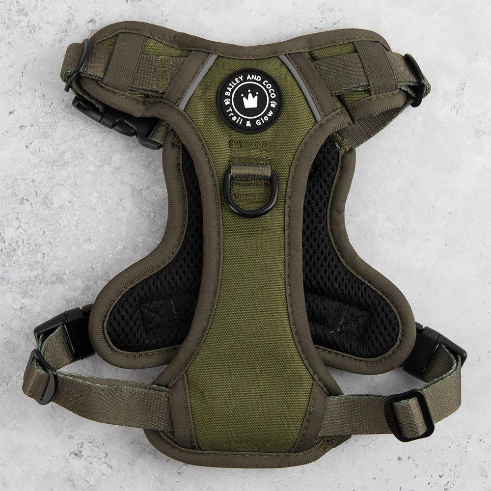 Trail & Glow® Dog Harness - The Khaki One: M