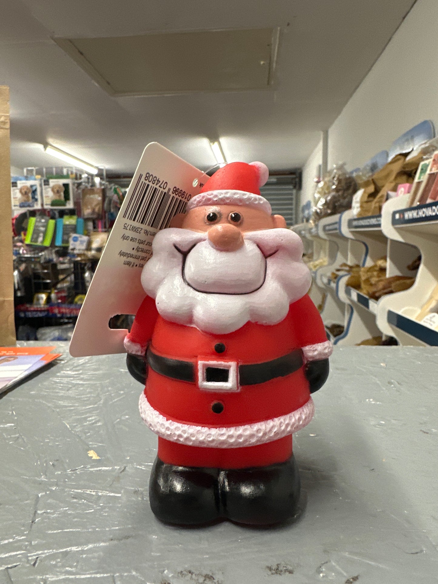 Best Pets Santa Vinyl Dog Toy.