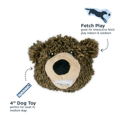 Grizzly 2-in-1 Fetch Ball Dog Toy