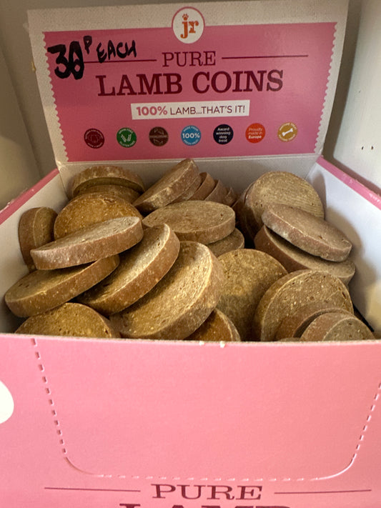 Pure Lamb Coins dog treats.