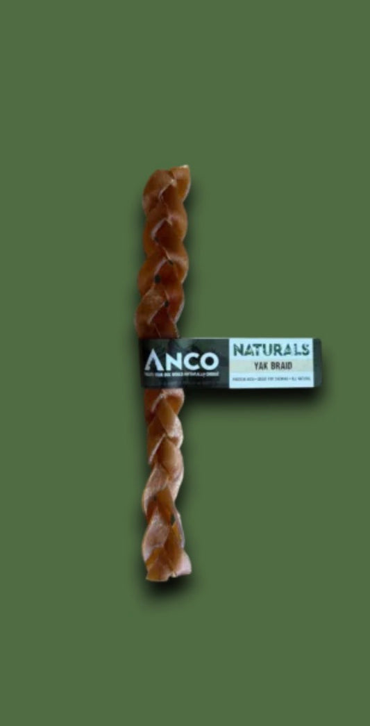 Anco Large Yak Braid Dog Treat.