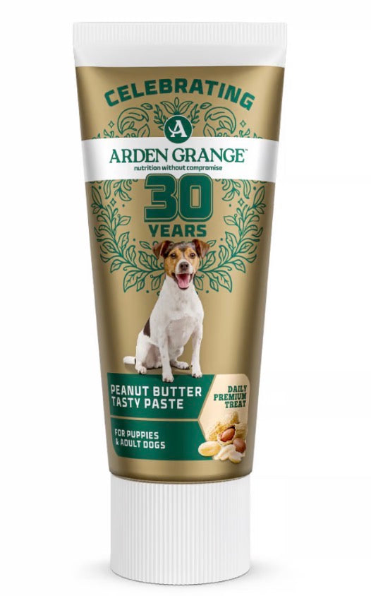Arden Grange Peanut Butter Tasty Paste Dog Treat.