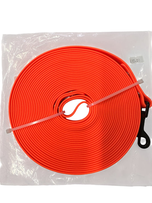 10 Metre Long Orange Nylon Lead