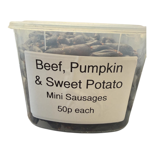 Beef, Pumpkin and Sweet Potato Mini Sausages