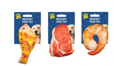 Squeaky Food Dog Toy