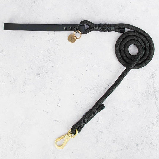 Rope Dog Lead COLOUR DROPS® - Jet Black