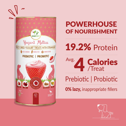 Prebiotic and Probiotic Dog Treats: Strawberry & Yogurt