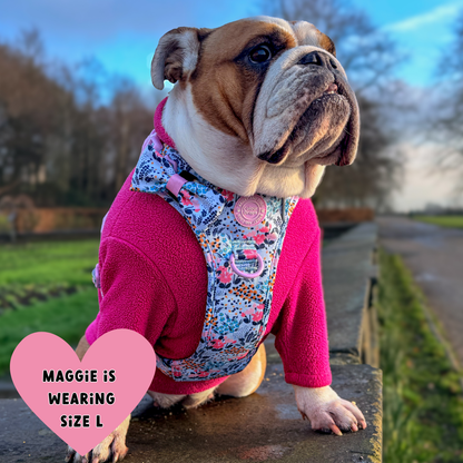 Floral Dog Harness - Colour Drops - Spring Dreams: XS